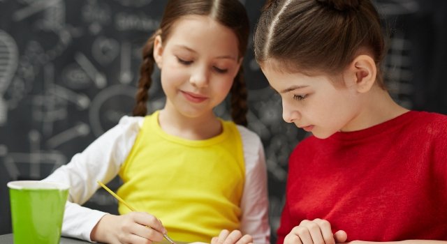 Children Creating Artistic Drawings